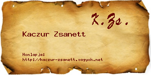 Kaczur Zsanett névjegykártya