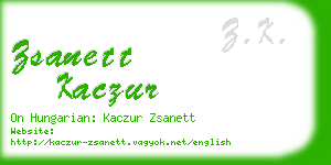 zsanett kaczur business card